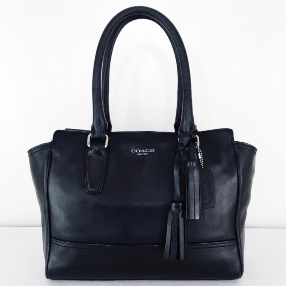 COACH Authenticated Legacy Black Leather Candace Satchel.